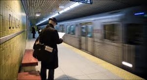 man waiting for the train